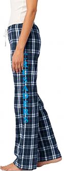 Juniors Flannel Plaid Pant, True Navy